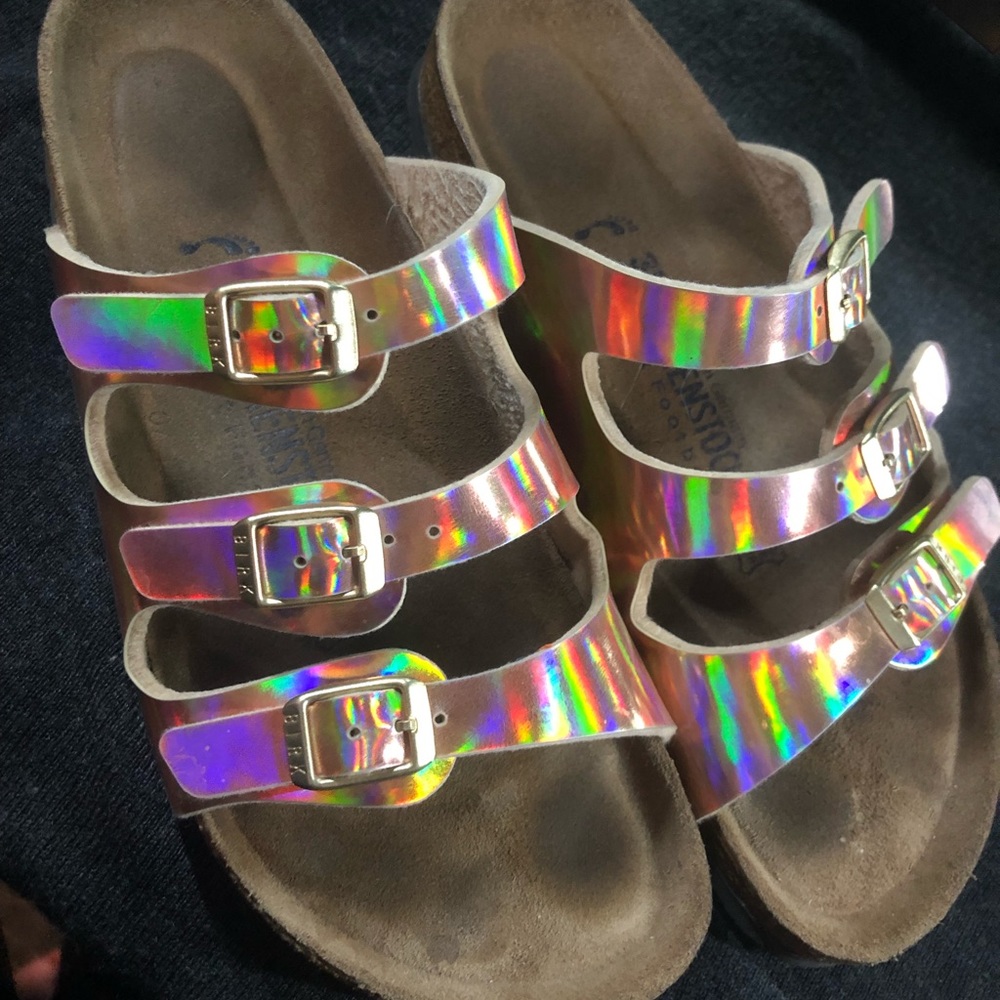 💥SALE💥 Iridescent Arizona Birkenstocks